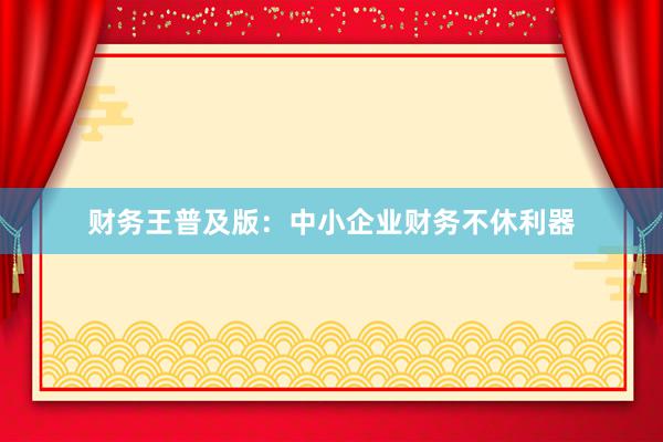 财务王普及版：中小企业财务不休利器